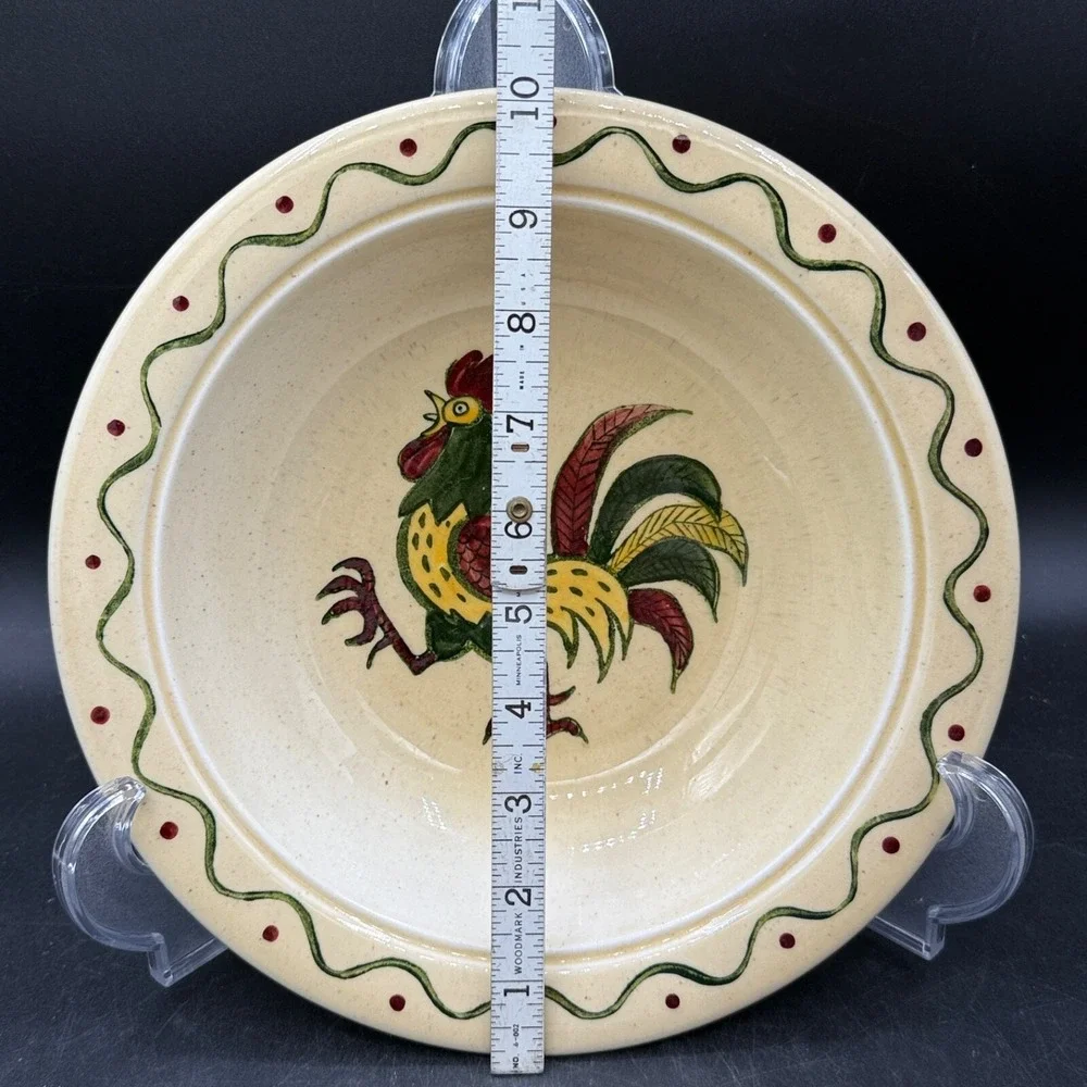 Metlox Poppy Trail‎ California Provincial  Rooster Serving Vegetable Bowl Green